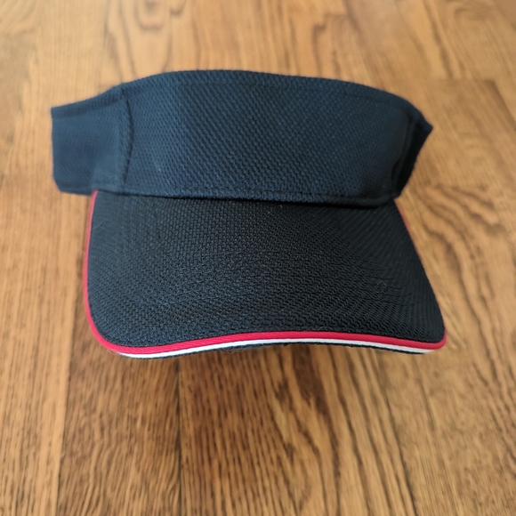 Simplicity Beau Rivage Deep Navy Blue Red Triming Visor Hat - Picture 5 of 6